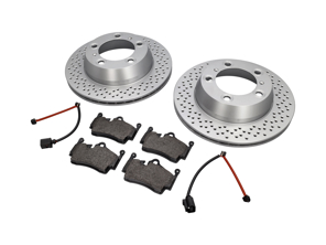 REAR Brake Pads and Brake Disc Package Porsche 718 Textar - 98735240101, 98735293903, 98160916300