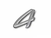 '4' - Badge. Porsche 996 - 996559241014PU