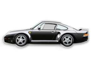 PORSCHE 959. Shaped Plexiglass