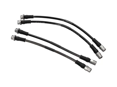 Brake hoses Braided stainless steel (Set of 4) Front & Rear Porsche 911 1974-89 - 90135563201, 90135563202, 90135563203, 90135563101, 90135563102, 90135563100, 91135508700, 91135508701, 91135508702, 90135563103