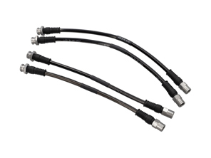Brake hoses Braided stainless steel (Set of 4) Front & Rear Porsche 911 1974-89 - 90135563201, 90135563202, 90135563203, 90135563101, 90135563102, 90135563100, 91135508700, 91135508701, 91135508702, 90135563103