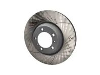 Brake disc rotor slotted Front. Porsche 997 TURBO (OE Part No 99735140501 / 99735140601) - 99735140501, 99735140601, 99735140500, 99735140502, 99735140600, 99735140602 - 997 351 405 01 SL, 997 351 406 01 SL