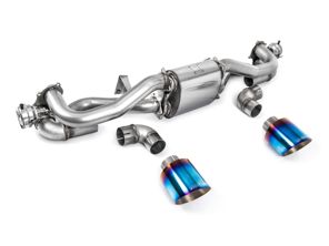 Milltek Sports Exhaust From GPF Backwards And Burnt Titanium Trims. Porsche 718 Cayman GT4 / Boxster GTS 4.0L - 982251053F, 982251053H, 982251053K, 982251053E - SSXPO168