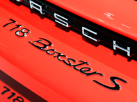 '718 Boxster S' Black Rear Badge for Porsche 718 (982) Boxster - 98204480081041