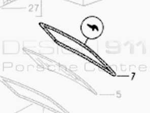 Rear Screen Seal. Porsche 993 Coupe - 99354522502