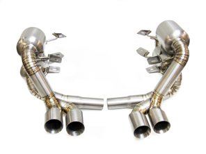 Exhaust Muffler / Silencer Titanium DesignTek for Porsche 997 - 99711121102, 99711121103, 99711123102, 99711123103, 99711121202, 99711121203, 99711123202, 99711123203