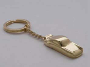 Ducktail (1973) solid silver & gold plated keyring