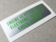 Knock Control decal. Porsche 911 (993) 1993–1998 - 94400614000