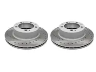 Brake Disc Rotor Front, Crossdrilled (PAIR). Porsche 944 / 944S - 94435104105, 94435104106 - 944 351 041 05 rd