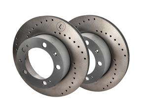 Brake Disc Rotor Front, Crossdrilled (PAIR). Porsche 944 / 944S - 94435104105, 94435104106 - 944 351 041 05 rd