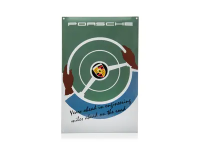 Enamel Plate Porsche Classic 'Years ahead in engineering' - PCG00099916