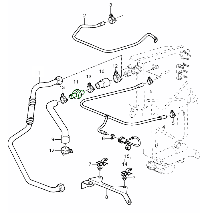 Porsche 997 GT3 Oil tank check valve 99710749191 99710749191 Design 911