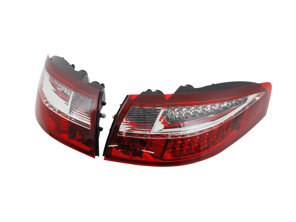 Indicator unit rear, Clear/Red with LED bulbs for Porsche 996 - 99663148500, 99763148600, 99663148602, 99663148502, 99663143301, 99663143401, 99663143303, 99663143403