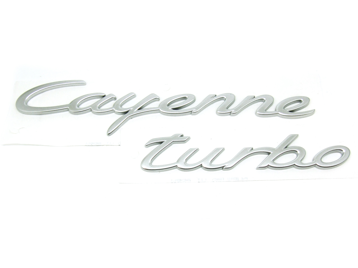 "TURBO" Chrome Rear Badge for Porsche 958 Cayenne MKIIIdge for 958
