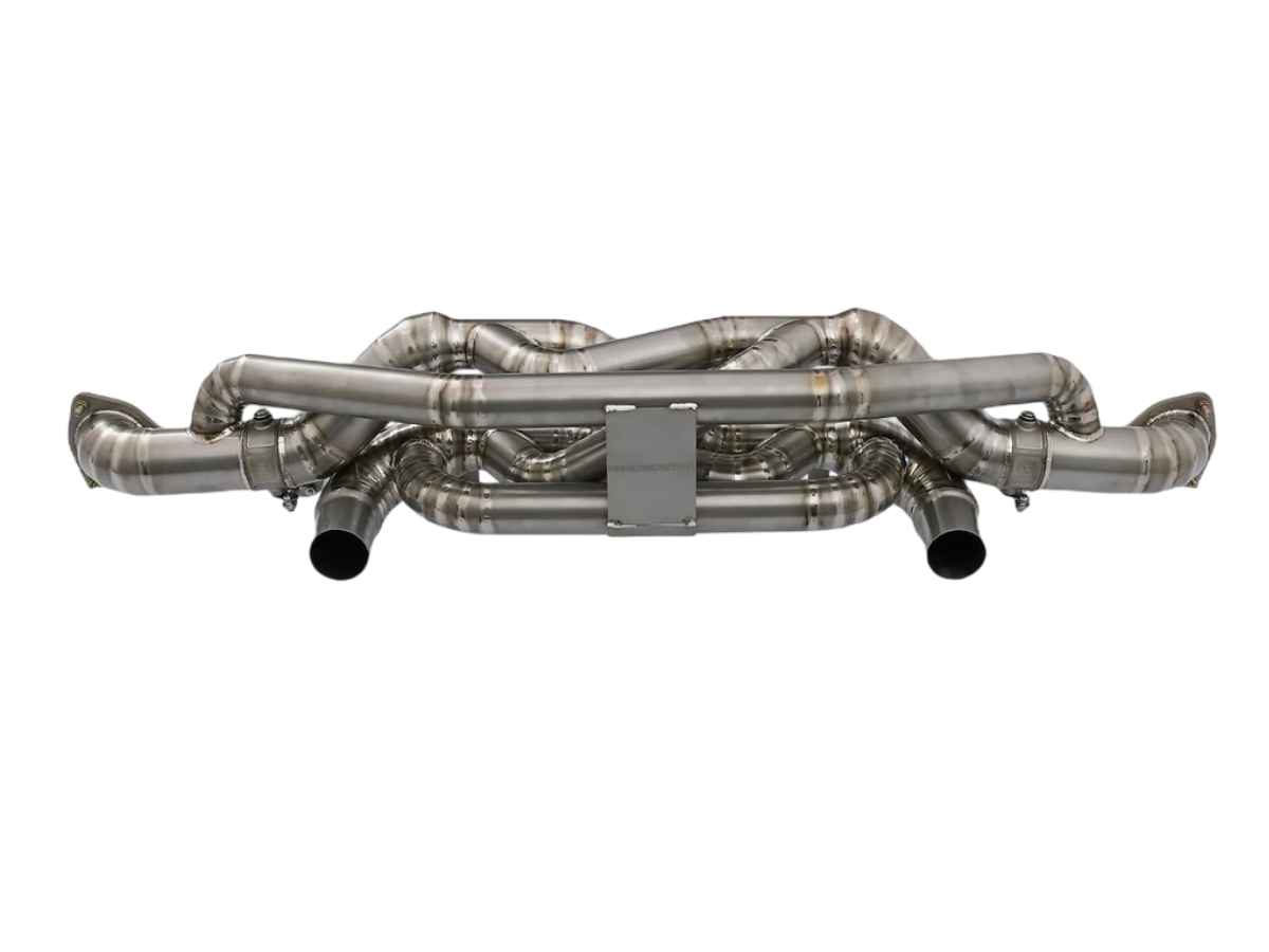 Sports exhaust valved bypass Z pipe silencer titanium