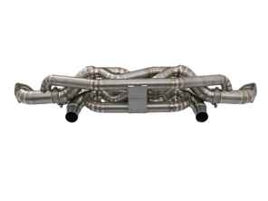 Sports exhaust valved bypass Z  pipe silencer titanium. Porsche 718 GT4 RS / Spyder RS - 9GT251053A, 9GT251053B - 9M9GT25105B