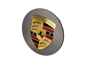Wheel Cap, Platinum Satin Matt. Porsche 92A / 9YA Cayenne / 982 Boxster / Cayman / 991.2 / 992.1 2015>> - 7P5601151OB5, 7P5601151