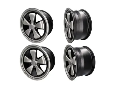 19' Style 548 Fuchs RSR Style Alloy Wheels 8.5J ET50 and 11.0J ET51 - Matt Silver - For Porsche Car - 548S01985050, 548S01911051