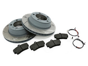 REAR Brake Pads & Slotted Brake Disc Package. Porsche 996 1997-04 Sebro - 99635240104, 98635293911, 99635208602, 99635208600, 99661236501