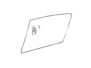 Door Window Lightweight Polycarbonate Glass. Porsche 911 F / G 1968-89 - 9111 00C, 9111 00G, 911100C, 911100G