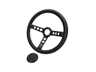 Rennline 360mm diameter leather steering wheel - I77.86-