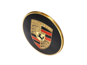 Badge with full-colour embossed Porsche Crest. Porsche 356 / 911 / 914 - PCG55980100, 64455980100