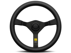 MOMO Legacy Steering Wheel - 350mm, Black Leather - VLEGACY35BLKR