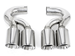 Exhaust Tail Pipes Deluxe Quad Style in Polished Chrome. Porsche Cayenne 955 Turbo / Turbo S - 95511100030, 95511125120, 95511125121, 95511198100, 95511125220, 95511125221, 95511198200