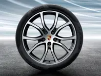 21' Cayenne Exclusive Design BLACK Alloy Wheels & Summer Tyres Original Porsche - 9Y0044640L