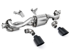 Milltek Sports Exhaust Rear Silencer Delete With Cerakote Black Trims. Porsche 718 Cayman GT4 / Boxster GTS 4.0L - 982251053E, 982251053K, 982251053F, 982251053H, 982251053D, 982251053G - SSXPO158