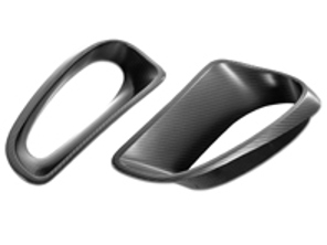TechArt carbon fibre rear wing air inlets. Porsche 991 turbo / GT3 RS - 091.121.480.009, 091.121.480.009G, 99150437100E10, 99150437200E10