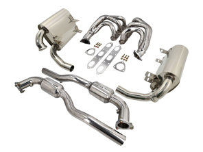 Sports Exhaust, Headers & Replacement Catalytic Converter Package Porsche 996 C2 / C4 / C4S - 99611112257, 99611113254, 99611198404, 99611113274, 99611113275, 99611113270, 99611198405, 99611113168, 99611198504, 99611113174, 99611113175, 99611113170, 99611198505, 99611112157, 99611113154