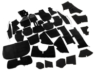 Complete interior carpet set for Porsche 911 83-84 Cabriolet LHD