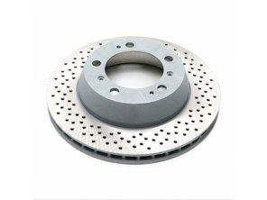 Brake disc rotor Rear, drilled monoblock, 299x24mm. Porsche 986 (OE Part No 98635240301) - 98635240301 - PRX39863