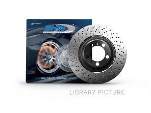 Brake disc rotor Rear, drilled monoblock, 299x24mm. Porsche 986 (OE Part No 98635240301) - 98635240301 - PRX39863