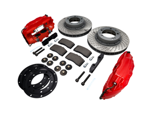Brake Caliper & Disc 'Big Reds' Front Upgrade Kit for Porsche 911 69-73 - FVD351964499ALU