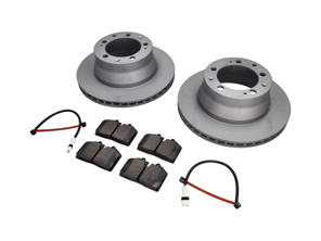 Rear brake pads and brake disc package. Porsche 944 S2 3.0L 16V 1989-91 Zimmermann - 95135204105, 94461236502, 96435193903, 95135193908, 95135204102