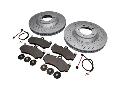FRONT Brake Pads and Brake Disc Package. Porsche 996 GT3 2003>> Zimmermann - 9975140990, 99735141090, 99635194800, 99761267700, 99635208602