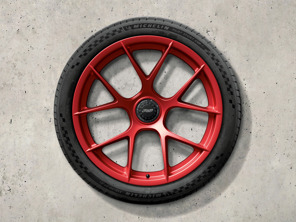 20'/21' 911 GT3 RS Magnesium (in Pyrored) alloy wheels and summer tyres Original Porsche - 992044680CQ