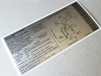 Emission sticker for engine lid. Porsche 964 (1990) USA/CANADA/AUSTRALIA - 96400610902