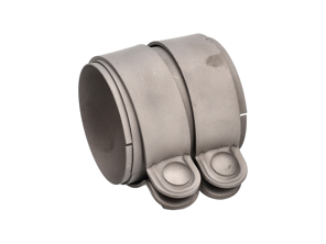 Exhaust clamp in Titanium for rear silencer to catalytic converter Porsche 992.1 / 992 Turbo - 992253143A, 992253143D