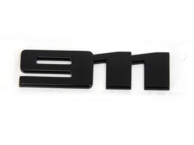 911 rear lid badge, in High-Gloss Black. Porsche 992 Turbo - 992853675H041, 992853675H