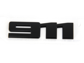 911 rear lid badge, in High-Gloss Black. Porsche 992 Turbo - 992853675H041, 992853675H