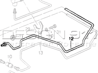 Hydraulic pressure line. Porsche 964 M339 - 96431534302