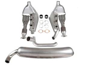 Sports exhaust with catalytic converters conversion set 2 in 1 out. Porsche 911 3.2ltr 1984-89 - 93011104300, 93021102901 - 1620802810