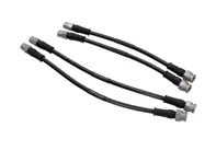 Brake hoses Braided stainless steel (Set of 4) Front & Rear Porsche 911 1968-1973 2.2L / 2.4L / 2.7L RS LWB (F) - 90135563201, 90135563202, 90135563203, 90135563101, 90135563102, 90135563103