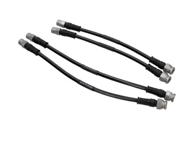 Brake hoses Braided stainless steel (Set of 4) Front & Rear Porsche 911 1968-1973 2.2L / 2.4L / 2.7L RS LWB (F) - 90135563201, 90135563202, 90135563203, 90135563101, 90135563102, 90135563103