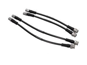 Brake hoses Braided stainless steel (Set of 4) Front & Rear Porsche 911 1968-1973 2.2L / 2.4L / 2.7L RS LWB (F) - 90135563201, 90135563202, 90135563203, 90135563101, 90135563102, 90135563103