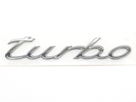 TURBO - Chromed rear badge for Porsche 95B.1 Macan Turbo - 95B853675B