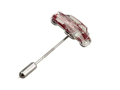 Stick Pin 'Porsche 911 Turbo' Ruby stone red